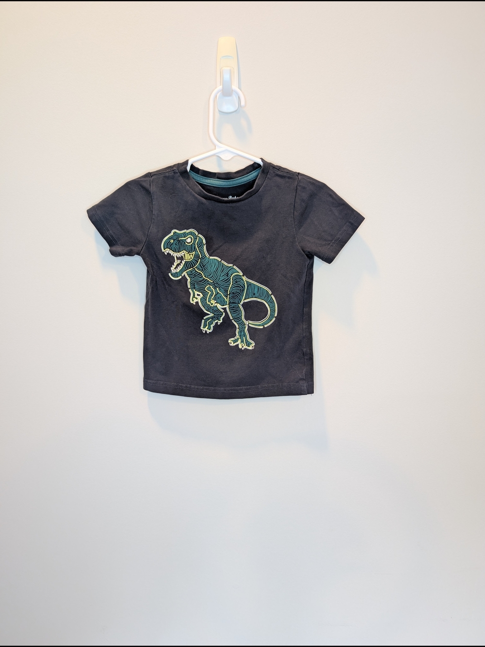 Tommy Bahama Black Tee with Green Dinosaur Graphic